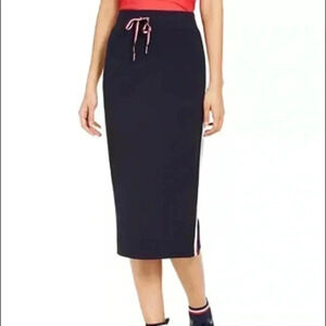 Tommy Hilfiger Side-Stripe Midi Skirt​​